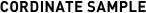 CORDINATE SAMPLE